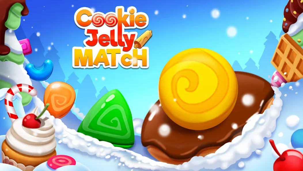 Взломанная Cookie Jelly Match (Куки Джелли Матч)  [МОД Menu] — последняя версия apk на Андроид screen 1