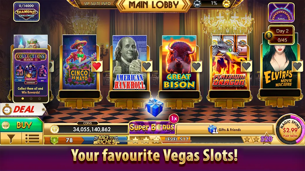 Взломанная Black Diamond Casino Slots (СЛОТЫ)  [МОД Mega Pack] — полная версия apk на Андроид screen 5