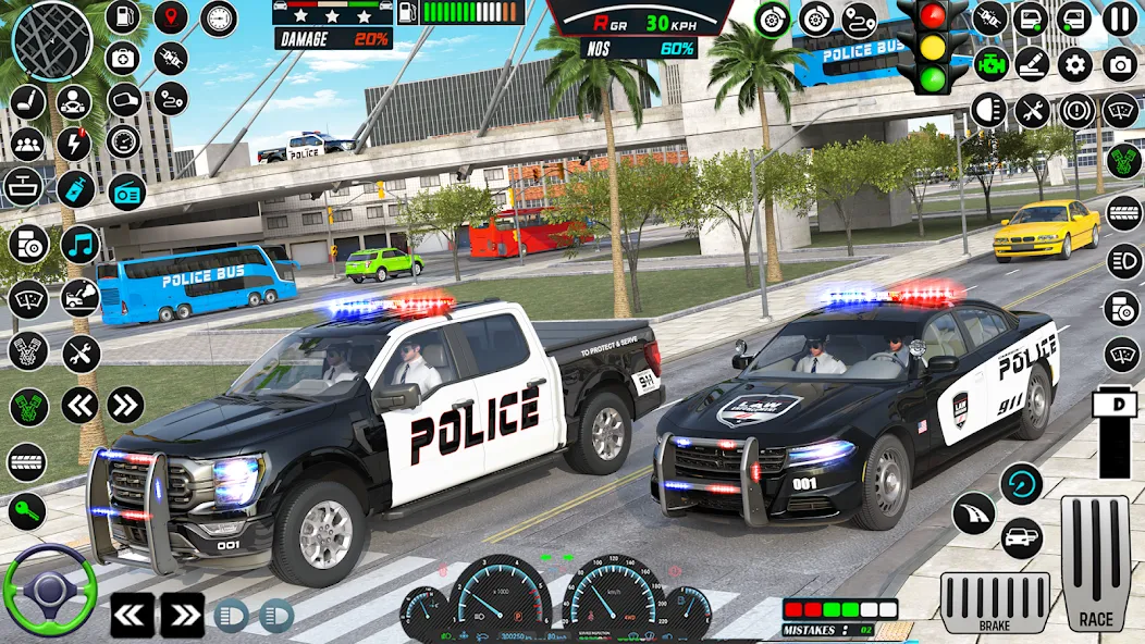 Взлом US Police Car Parking — King  [МОД Меню] — стабильная версия apk на Андроид screen 4