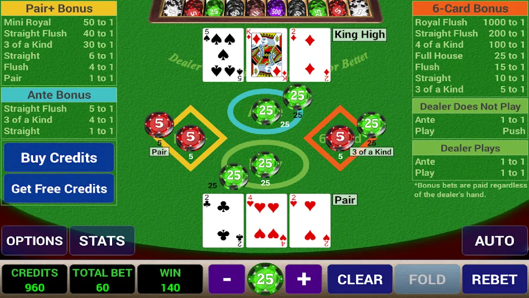 Скачать взлом Ace 3-Card Poker (эйс 3)  [МОД Меню] — полная версия apk на Андроид screen 3