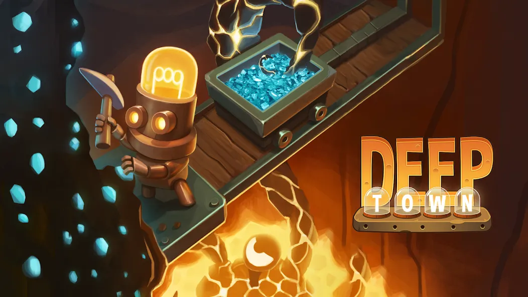 Взломанная Deep Town: Idle Mining Tycoon (Дип Таун)  [МОД Unlocked] — стабильная версия apk на Андроид screen 1