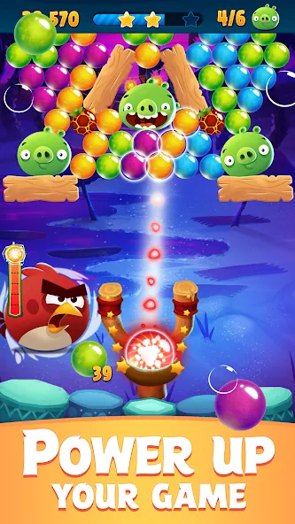 Скачать взломанную Angry Birds POP Bubble Shooter (Энгри Брдс ПОП Бабл Шутер)  [МОД Все открыто] — стабильная версия apk на Андроид screen 4