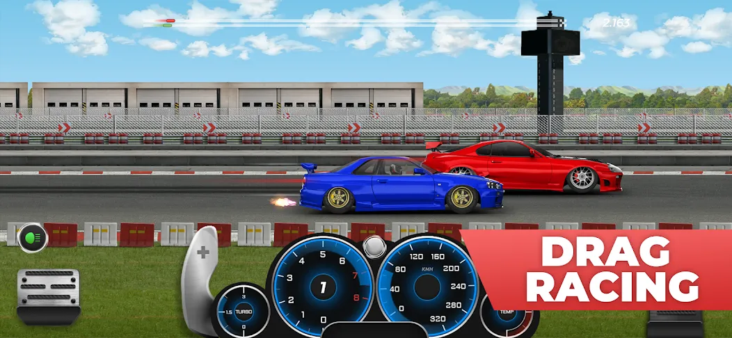 Скачать взломанную Project Drag Racing (Проект Дрэгрейсинг)  [МОД Unlocked] — полная версия apk на Андроид screen 1