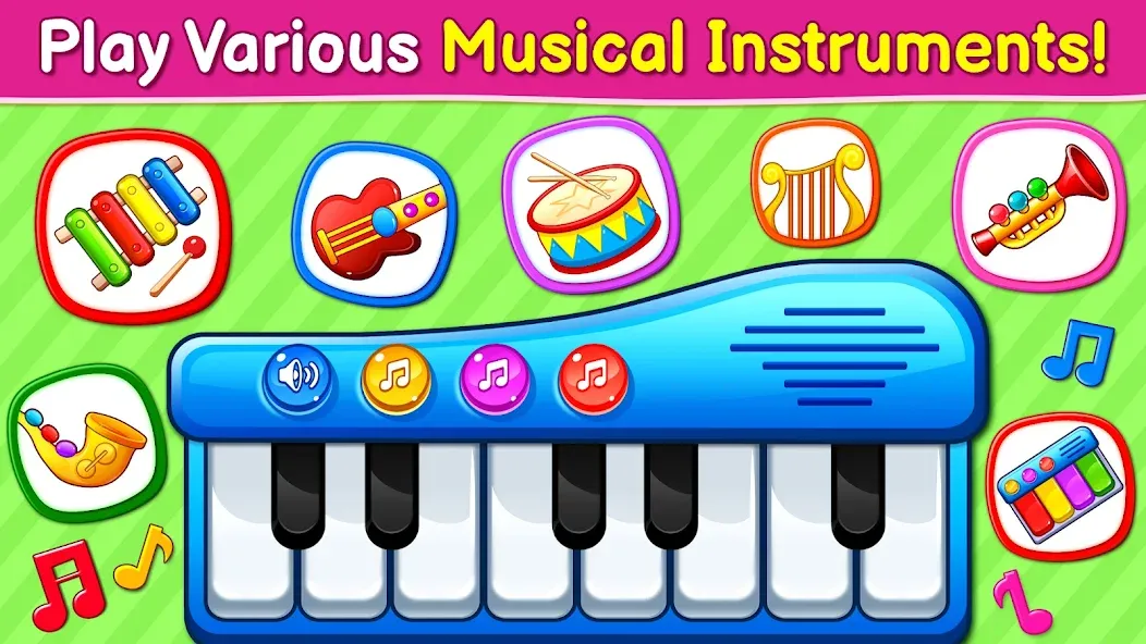 Скачать взлом Baby Games: Piano & Baby Phone (Бейби Геймс)  [МОД Много монет] — последняя версия apk на Андроид screen 2