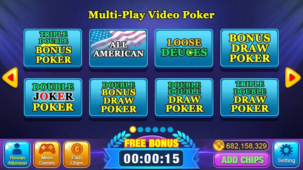 Скачать взлом Video Poker Games — Multi Hand (Видео покер игры)  [МОД Menu] — стабильная версия apk на Андроид screen 2