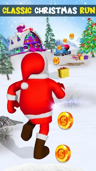 Взломанная Xmas Santa Surfer Running Game (Ксмас Санта Серфер Раннинг Гейм)  [МОД Unlimited Money] — полная версия apk на Андроид screen 5