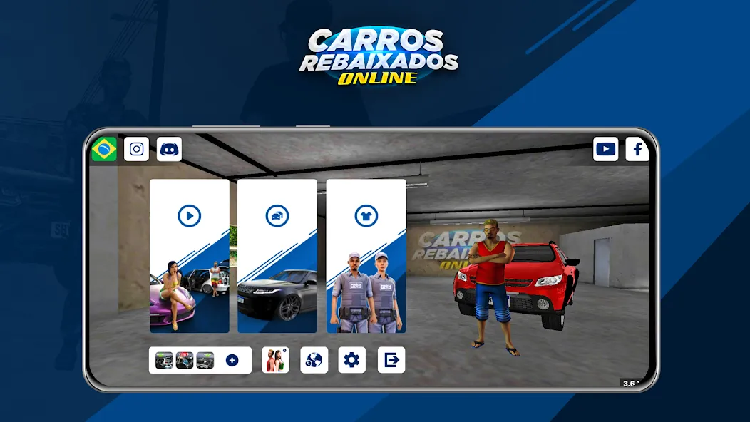 Взлом Carros Rebaixados Online (Каррос Ребайшадос Онлайн)  [МОД Mega Pack] — последняя версия apk на Андроид screen 1