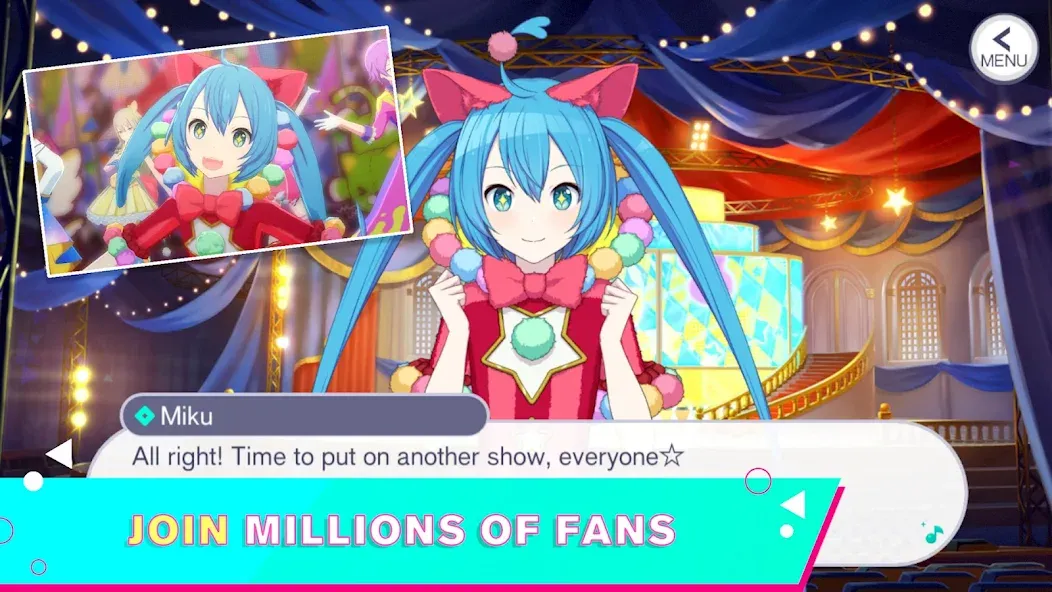 Скачать взломанную HATSUNE MIKU: COLORFUL STAGE! (Хацуне Мику)  [МОД Unlimited Money] — стабильная версия apk на Андроид screen 5