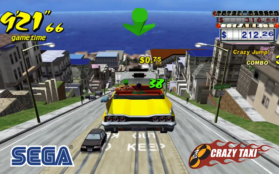 Скачать взлом Crazy Taxi Classic (Крейзи Такси Классик)  [МОД Много денег] — полная версия apk на Андроид screen 4