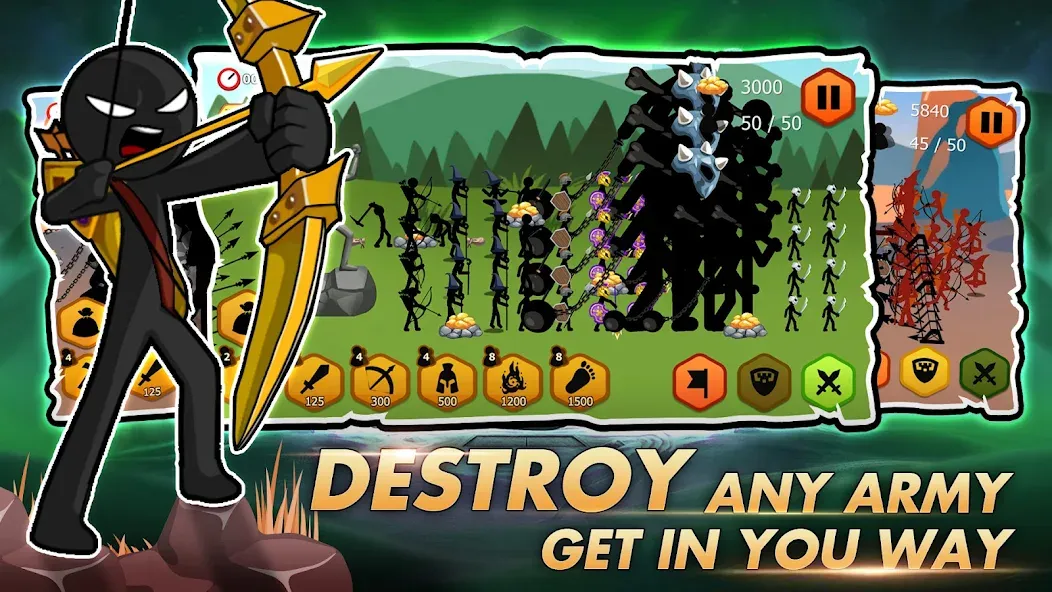 Взлом Stick Dynasty (Стритмен Баттл Уор)  [МОД Много денег] — последняя версия apk на Андроид screen 1