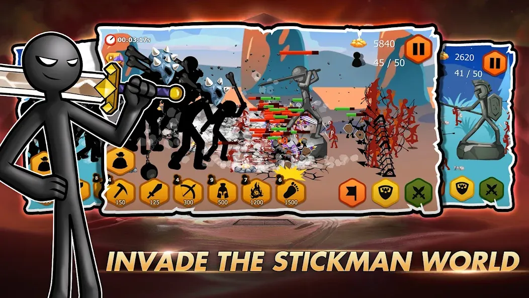 Взлом Stick Dynasty (Стритмен Баттл Уор)  [МОД Много денег] — последняя версия apk на Андроид screen 3