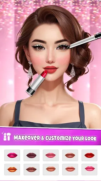 Скачать взломанную Fashion Artist: Makeup Game  [МОД Много денег] — полная версия apk на Андроид screen 1