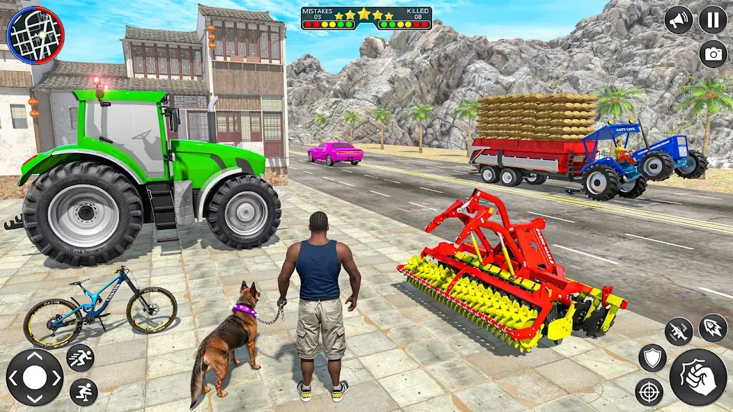 Скачать взломанную Indian Tractor Driving Game 3D (Фарминг Геймс)  [МОД Много монет] — стабильная версия apk на Андроид screen 1