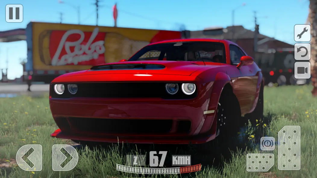 Взломанная Simulator Dodge Demon Parking (Симулятор парковки  )  [МОД Menu] — полная версия apk на Андроид screen 1