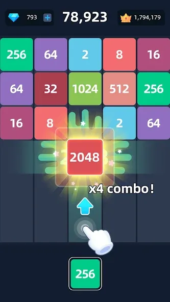 Скачать взломанную 2048™ Merge Block Puzzle (Слияние блочных головоломок)  [МОД Меню] — стабильная версия apk на Андроид screen 4