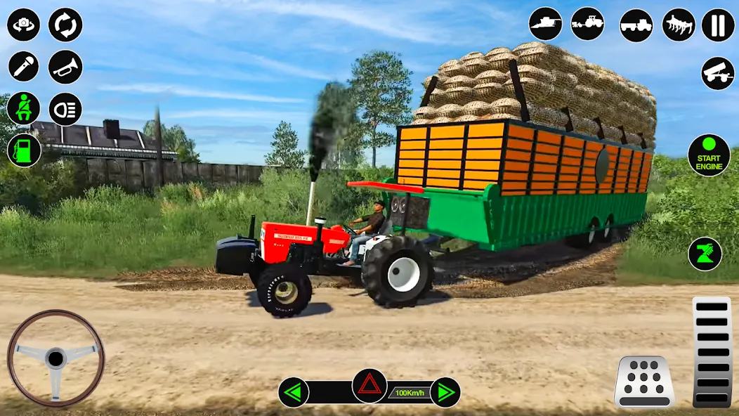 Скачать взлом Farming Tractor Simulator Game  [МОД Menu] — стабильная версия apk на Андроид screen 1