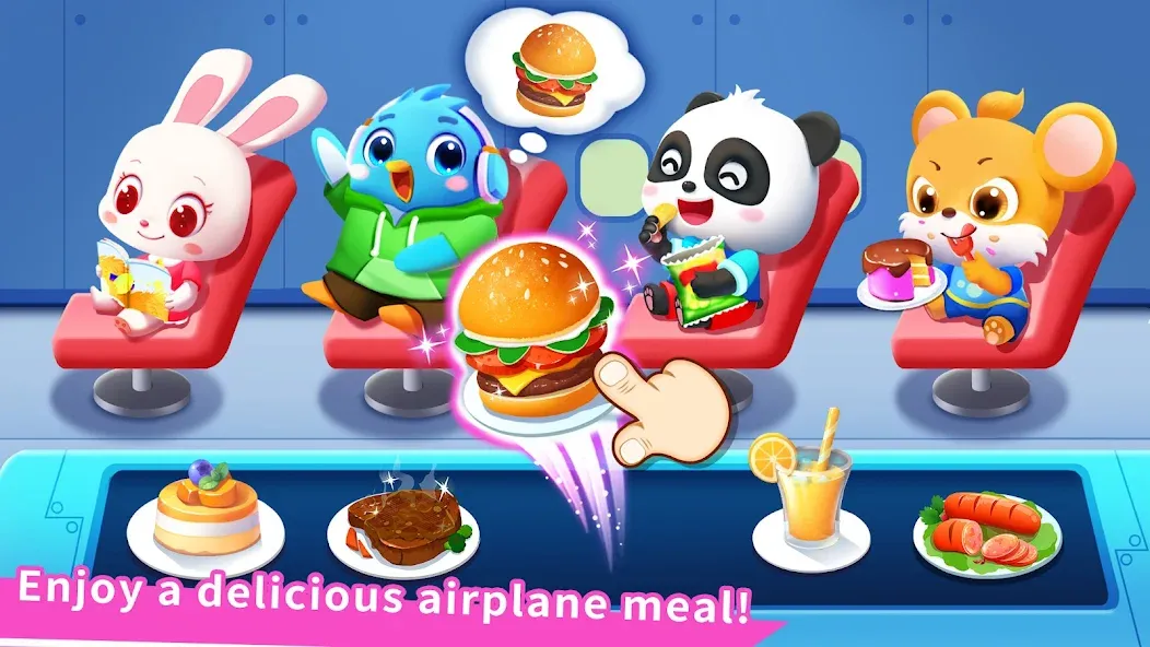 Взломанная Baby Panda's Airport  [МОД Много монет] — стабильная версия apk на Андроид screen 2