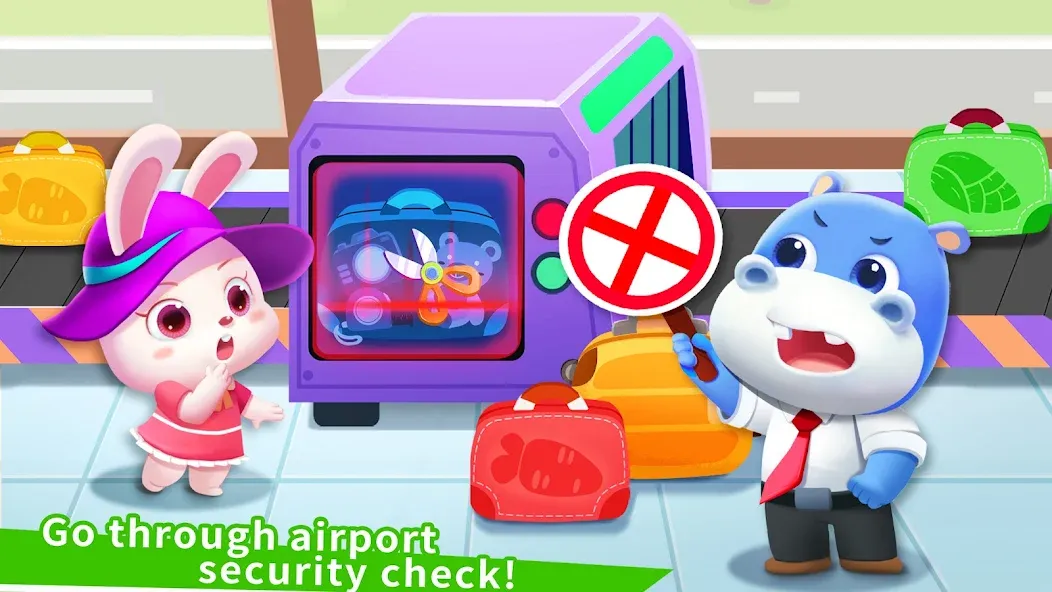 Взломанная Baby Panda's Airport  [МОД Много монет] — стабильная версия apk на Андроид screen 3