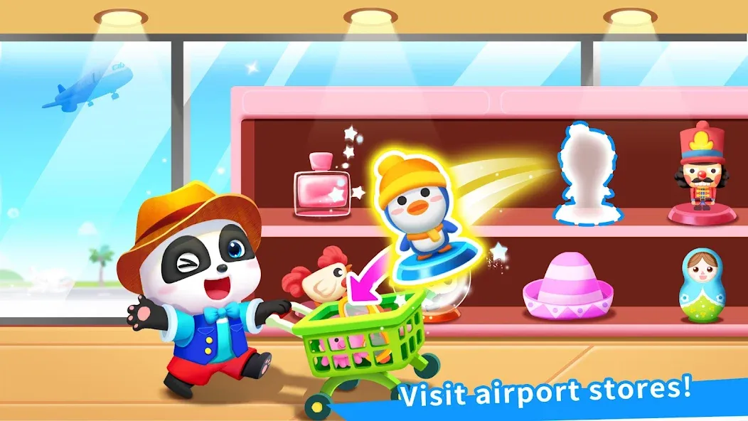 Взломанная Baby Panda's Airport  [МОД Много монет] — стабильная версия apk на Андроид screen 5