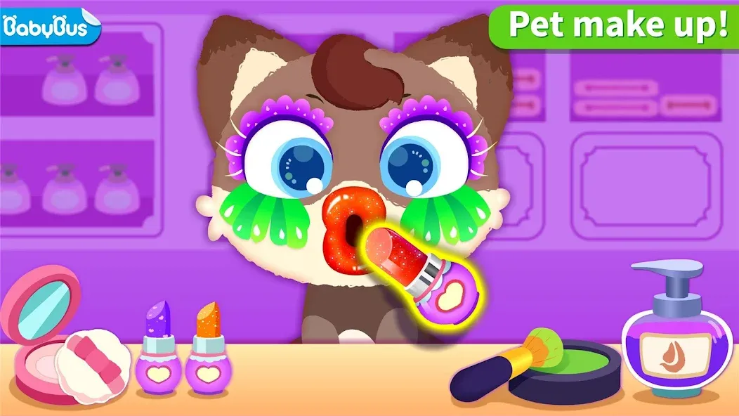 Скачать взломанную Little Panda's Pet Salon  [МОД Все открыто] — последняя версия apk на Андроид screen 1