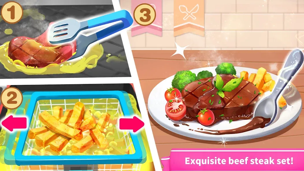 Скачать взломанную Little Panda's World Recipes  [МОД Все открыто] — стабильная версия apk на Андроид screen 2