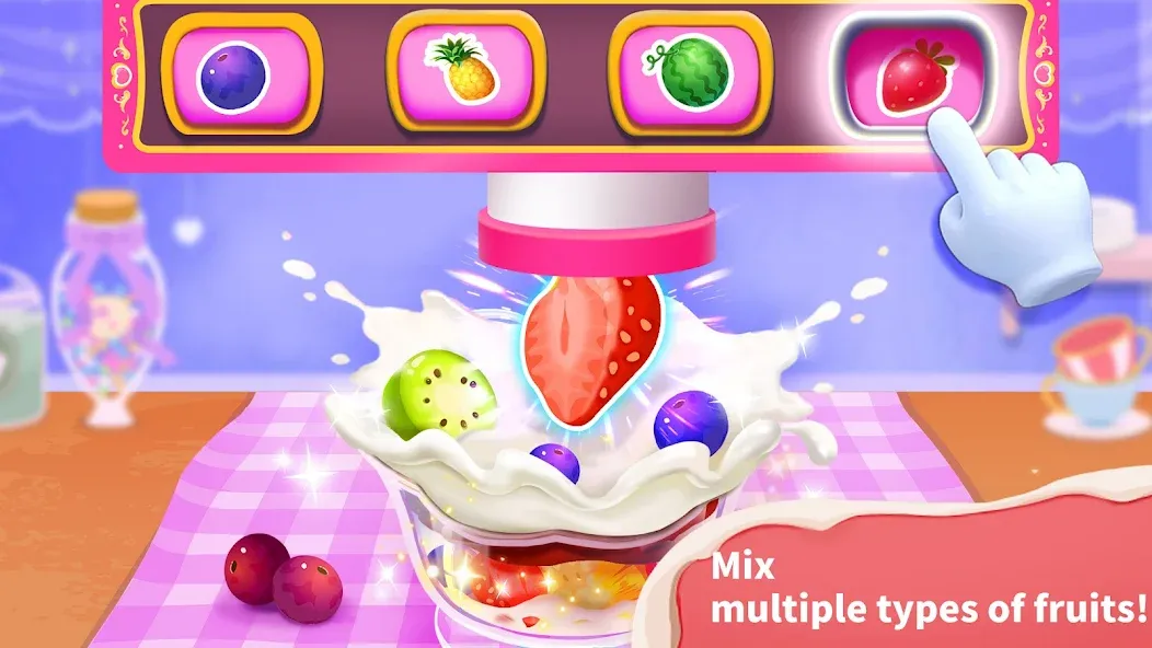 Взломанная Baby Panda’s Ice Cream Shop  [МОД Все открыто] — стабильная версия apk на Андроид screen 3