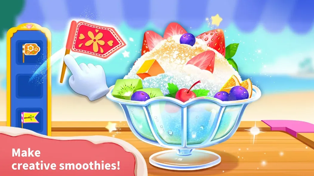 Взломанная Baby Panda’s Ice Cream Shop  [МОД Все открыто] — стабильная версия apk на Андроид screen 4