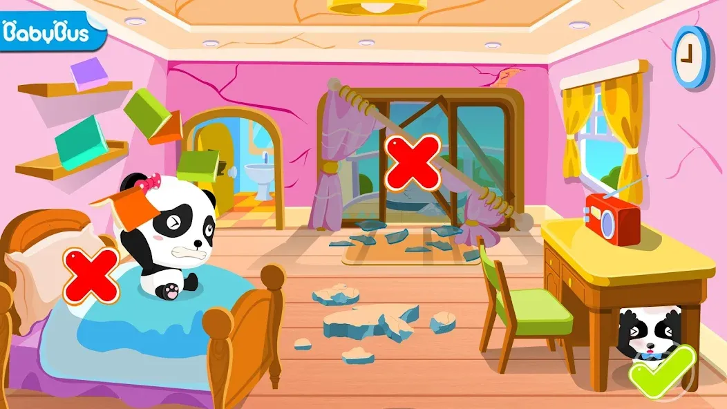 Скачать взлом Baby Panda Earthquake Safety 1  [МОД Много денег] — стабильная версия apk на Андроид screen 1