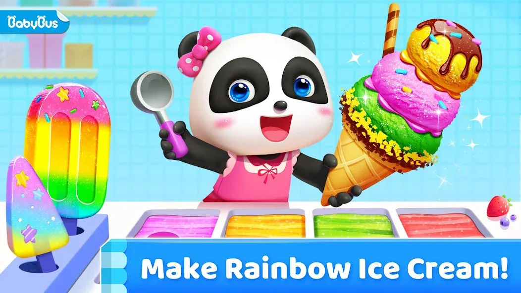 Взлом Little Panda's Ice Cream Games  [МОД Бесконечные деньги] — полная версия apk на Андроид screen 1