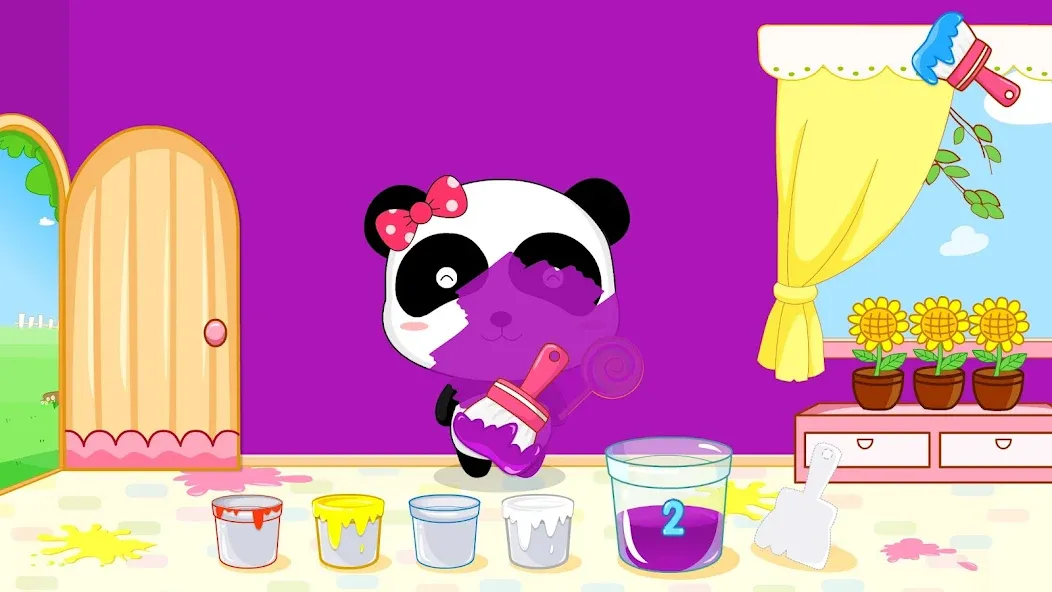 Скачать взломанную Baby Panda's Color Mixing  [МОД Много денег] — полная версия apk на Андроид screen 2