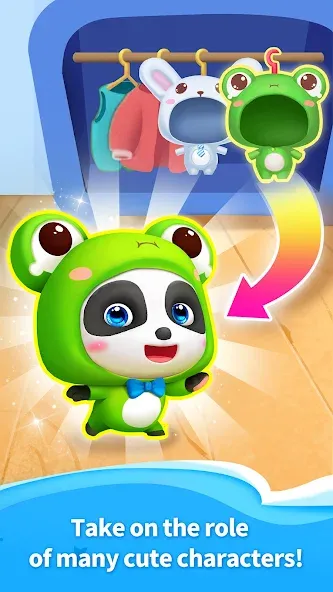 Скачать взломанную Talking Baby Panda-Virtual Pet  [МОД Все открыто] — стабильная версия apk на Андроид screen 2