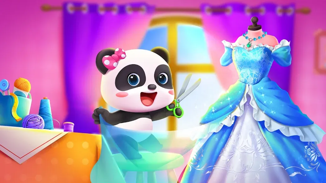 Скачать взломанную Baby Panda's Fashion Dress Up  [МОД Много монет] — последняя версия apk на Андроид screen 1