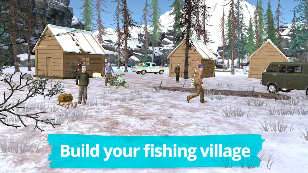 Скачать взломанную Fishing in the Winter. Lakes.  [МОД Много денег] — полная версия apk на Андроид screen 2