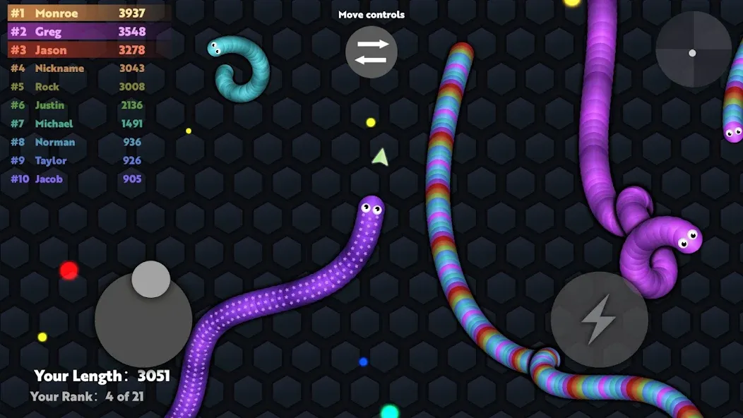 Скачать взлом Slide.io — Hungry Snake Game  [МОД Бесконечные деньги] — последняя версия apk на Андроид screen 3