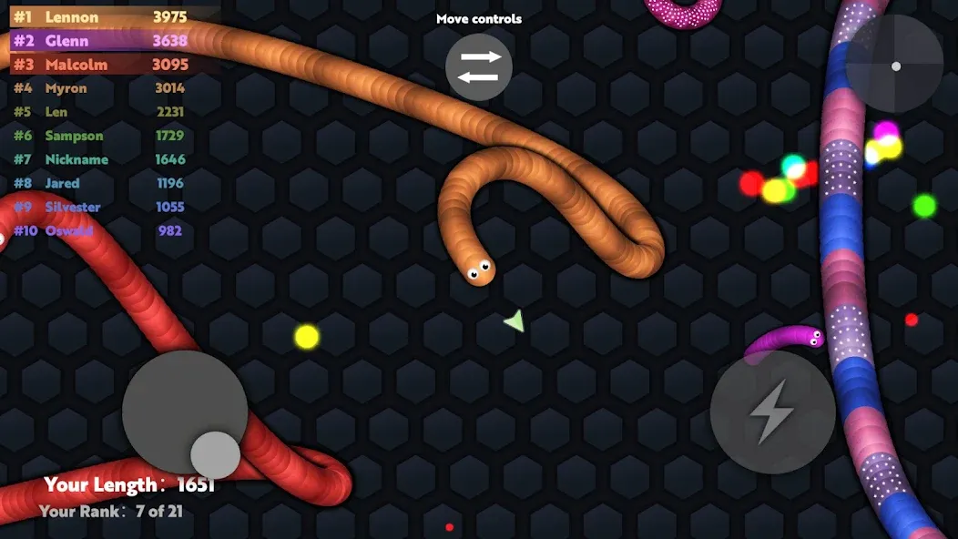 Скачать взлом Slide.io — Hungry Snake Game  [МОД Бесконечные деньги] — последняя версия apk на Андроид screen 5