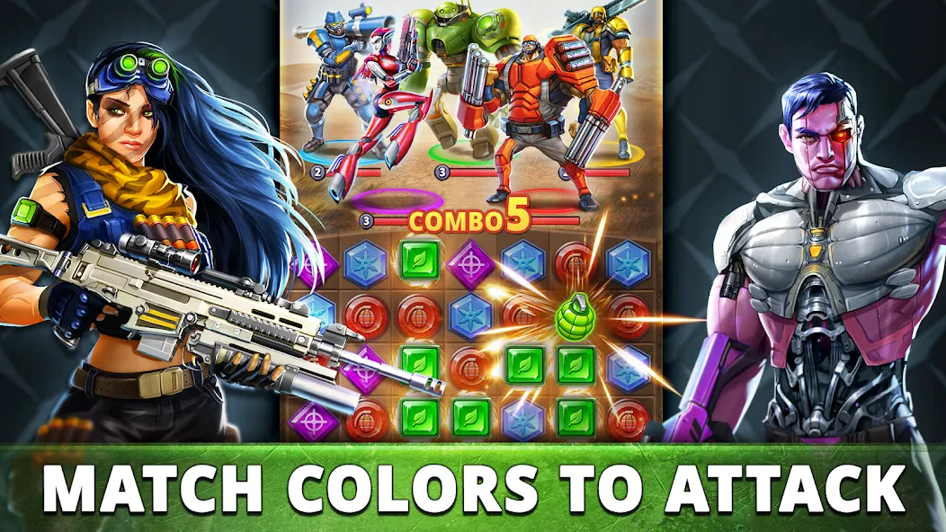 Скачать взлом Puzzle Combat: Match-3 RPG (Пазл Комбат)  [МОД Mega Pack] — стабильная версия apk на Андроид screen 4