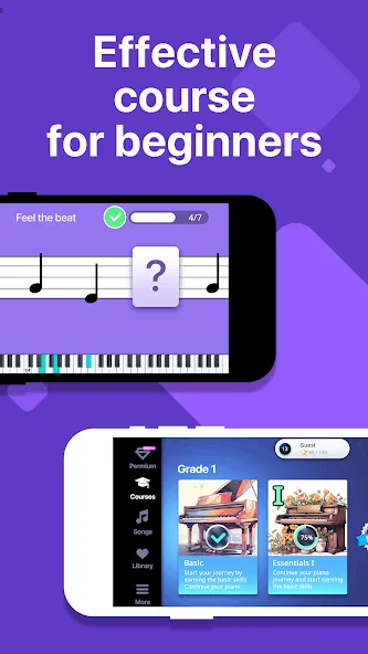 Скачать взломанную Simpia: Learn Piano Fast (Симпиа)  [МОД Unlocked] — последняя версия apk на Андроид screen 2