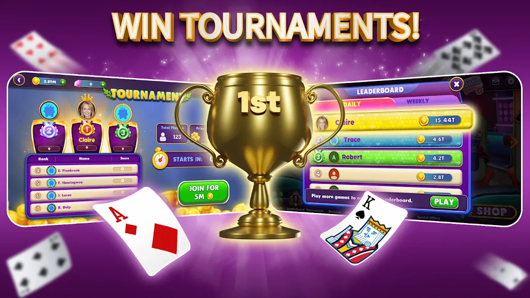 Взломанная Gin Rummy Elite: Online Game (Джин Рамми)  [МОД Много монет] — стабильная версия apk на Андроид screen 4