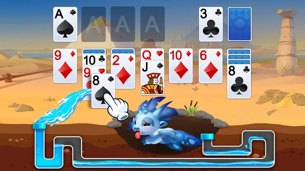 Взлом Solitaire Dragons  [МОД Mega Pack] — стабильная версия apk на Андроид screen 1