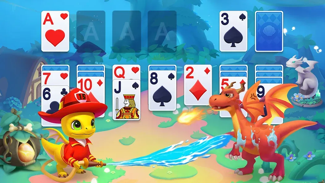 Взлом Solitaire Dragons  [МОД Mega Pack] — стабильная версия apk на Андроид screen 2