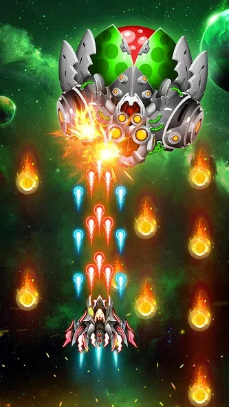 Скачать взлом Space Shooter: Galaxy Attack (Спейс шутер)  [МОД Бесконечные монеты] — стабильная версия apk на Андроид screen 4