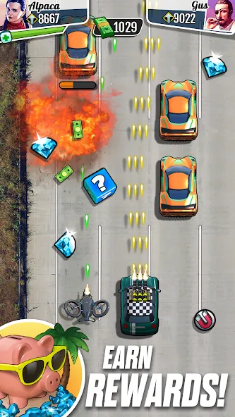 Скачать взломанную Fastlane: Road to Revenge (Фастлейн)  [МОД Меню] — стабильная версия apk на Андроид screen 2