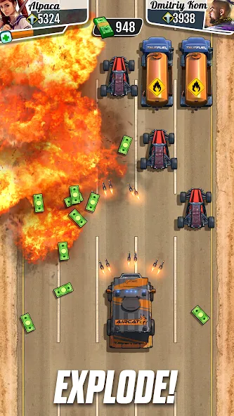 Скачать взломанную Fastlane: Road to Revenge (Фастлейн)  [МОД Меню] — стабильная версия apk на Андроид screen 4