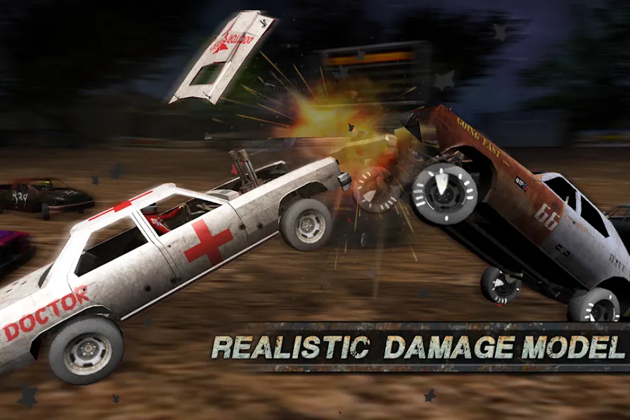 Скачать взлом Demolition Derby: Crash Racing (Демолиция Дерби)  [МОД Много монет] — стабильная версия apk на Андроид screen 1