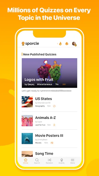 Взломанная Sporcle (Споркл)  [МОД Много денег] — последняя версия apk на Андроид screen 1