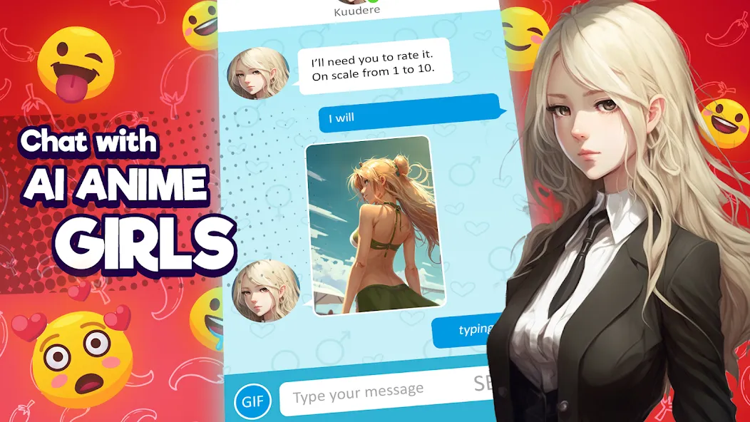 Взлом Anime Girlfriend — AI Chat (Аниме Грлфренд)  [МОД Unlocked] — полная версия apk на Андроид screen 1