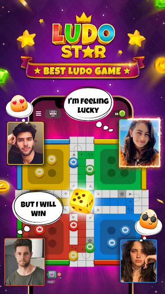 Скачать взломанную Ludo STAR: Online Dice Game (Лудо СТАР)  [МОД Unlocked] — полная версия apk на Андроид screen 1