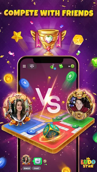 Скачать взломанную Ludo STAR: Online Dice Game (Лудо СТАР)  [МОД Unlocked] — полная версия apk на Андроид screen 2