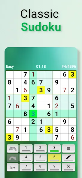 Взлом Sudoku offline (Судоку оффлайн)  [МОД Бесконечные монеты] — полная версия apk на Андроид screen 1