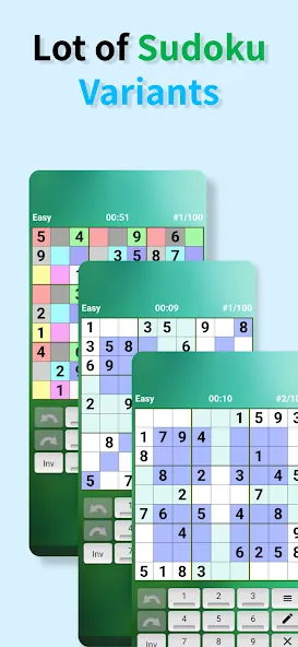 Взлом Sudoku offline (Судоку оффлайн)  [МОД Бесконечные монеты] — полная версия apk на Андроид screen 2